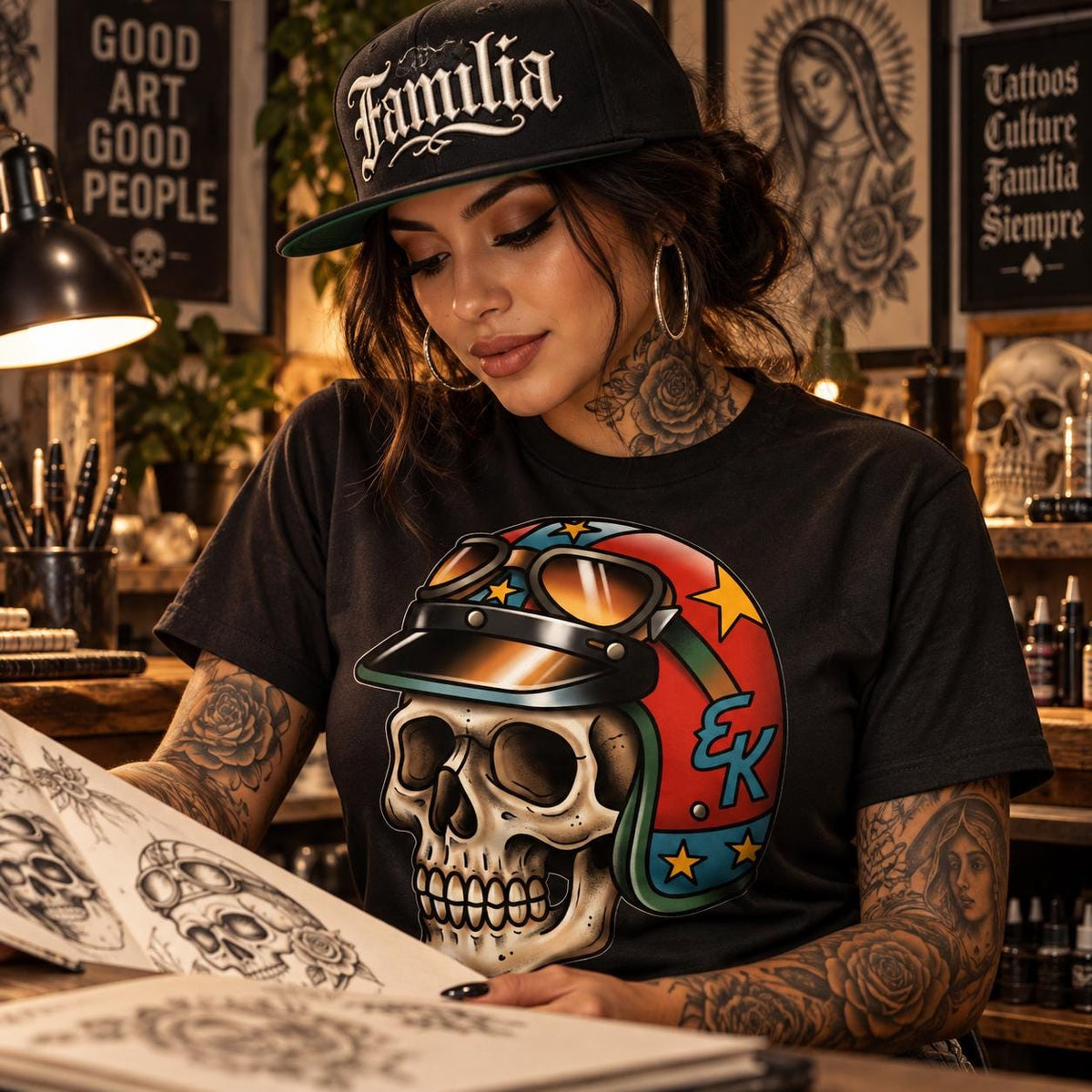 Skull Tattoo Stencils – 72 Procreate Stamps