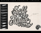 Neo-Traditional Lady Tattoo Design Kit: 2000+ Procreate Stamps, SVG & PNG Files