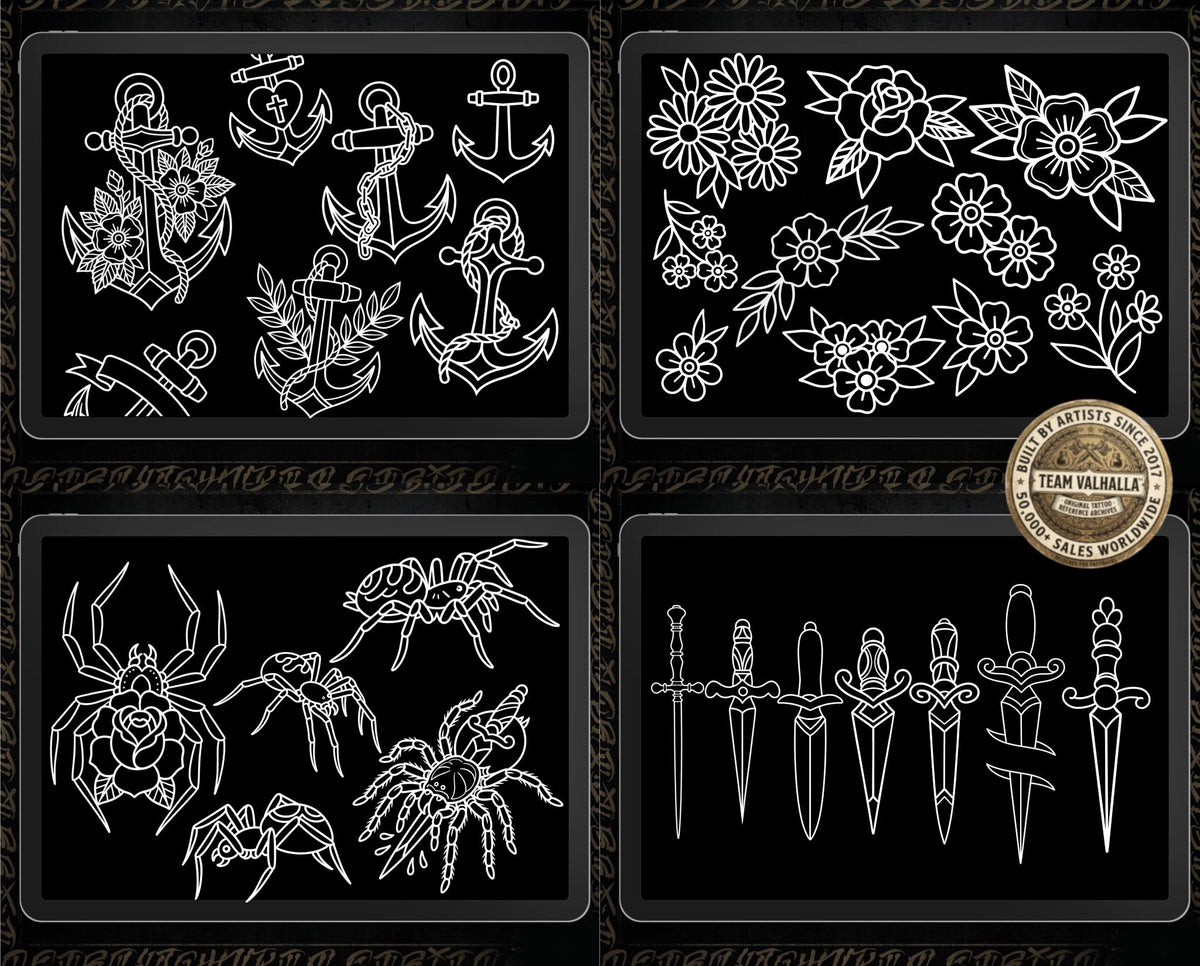 The Traditional Artist 2020–2024 – Procreate Tattoo Stamps