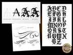 Custom Tattoo Lettering, Chicano black letter, Pdf digital download