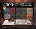 Tattoo Lettering Ultimate Bundle - 1,000+ Procreate Stamps & Brushes