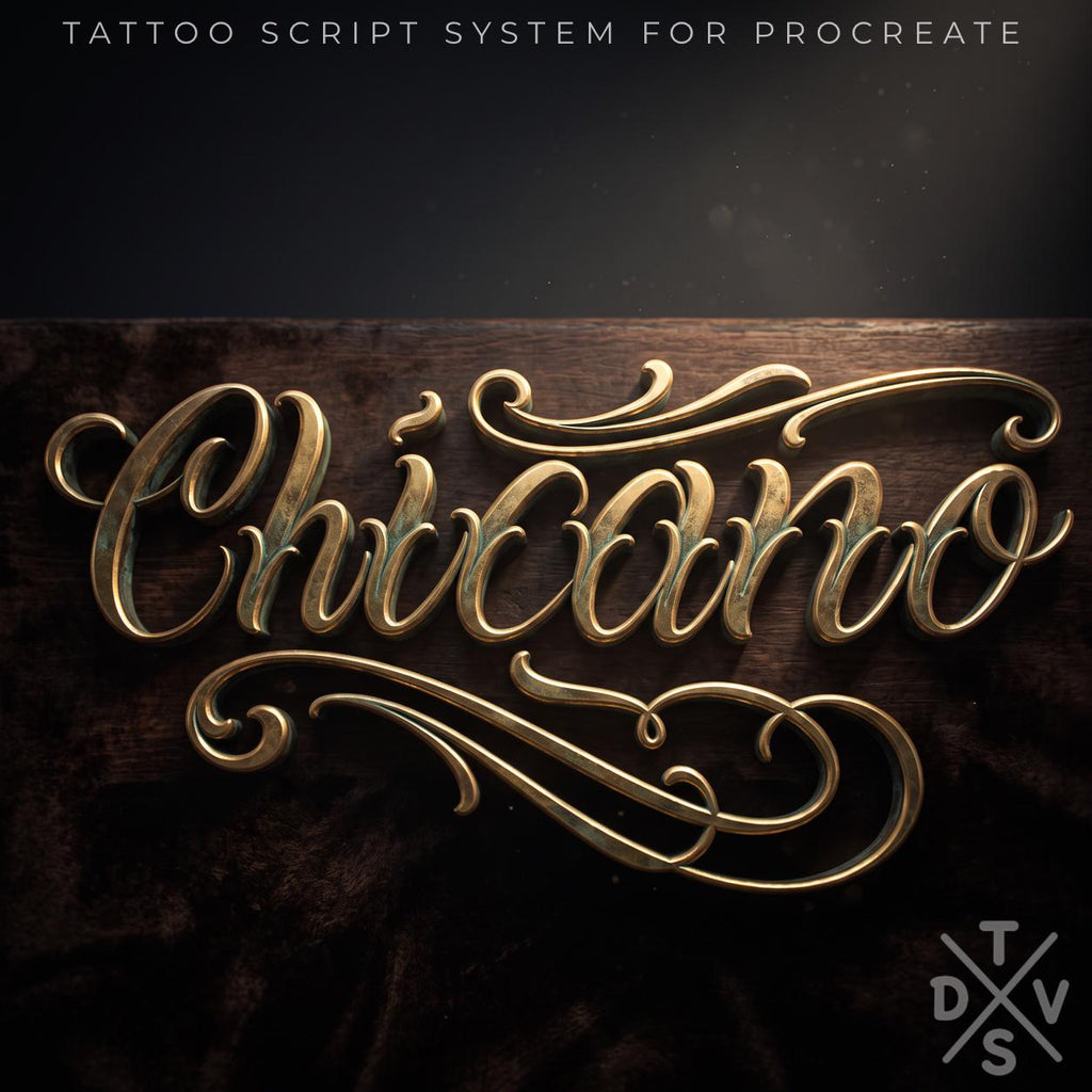 Tattoo Lettering made easy. XL ~ Tattoo fonts X ~ over 500 stamps!
