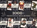 Procreate Traditional Mega Bundle, 1000+ Original Designs