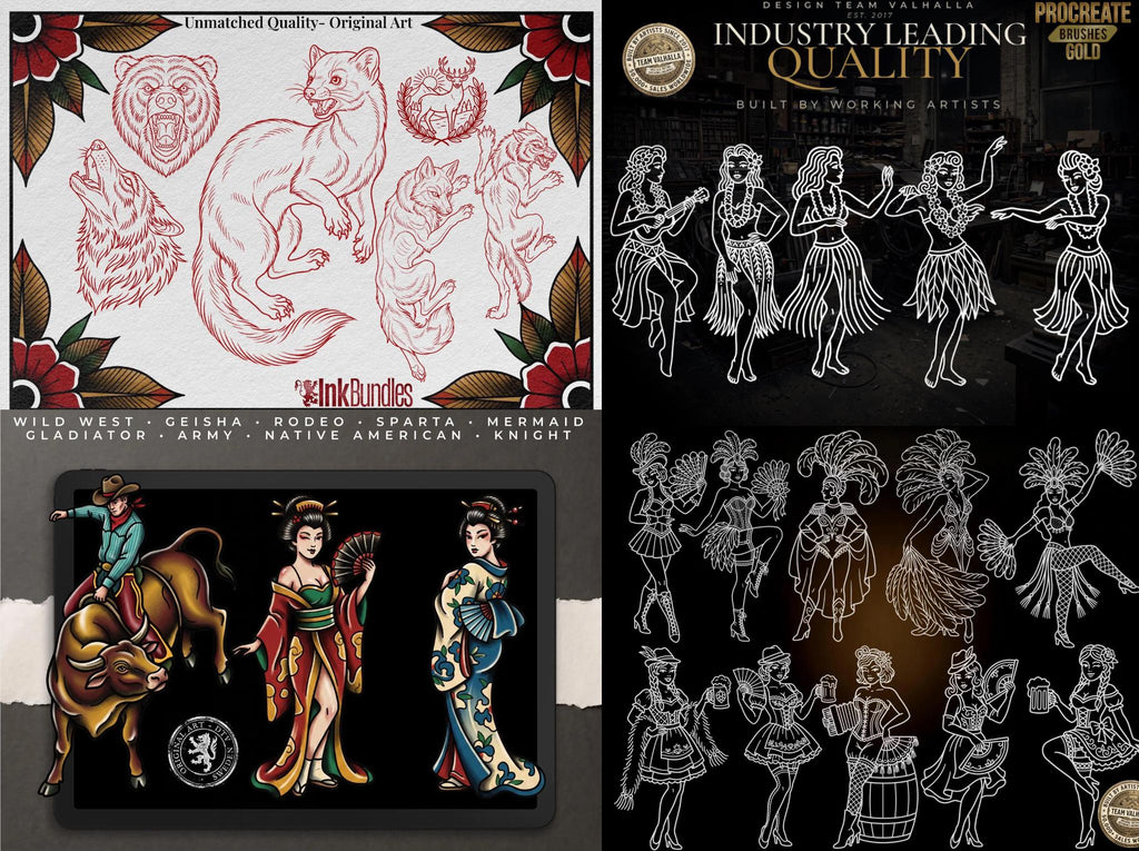 Procreate Traditional Mega Bundle, 1000+ Original Designs