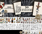 The Traditional Artist 2020–2024 – Procreate Tattoo Stamps