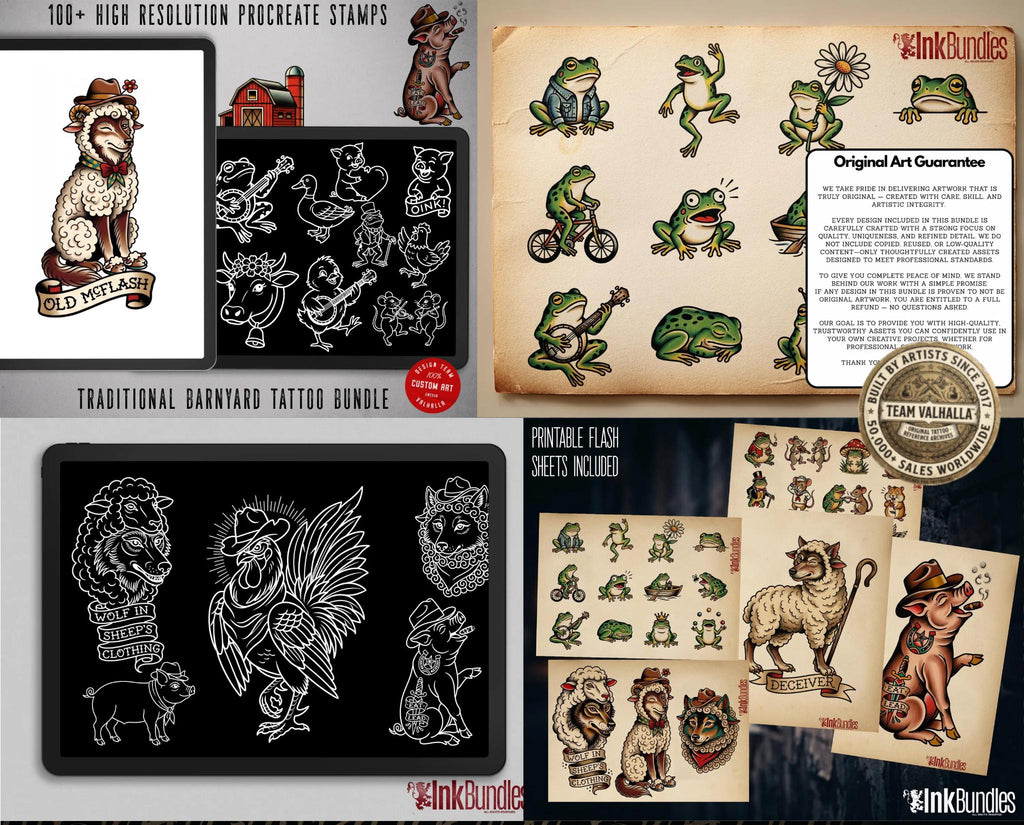 The Traditional Artist 2020–2024 – Procreate Tattoo Stamps