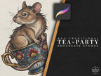 Tea Party Tattoo Stencils – Procreate Stamps