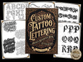 Custom Tattoo Lettering, Chicano black letter, Pdf digital download