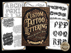 Custom Tattoo Lettering, Chicano black letter, Pdf digital download