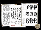 Custom Tattoo Lettering, Chicano black letter, Pdf digital download