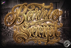 Barrio Script, Chicano text designs, Tattoo lettering Art