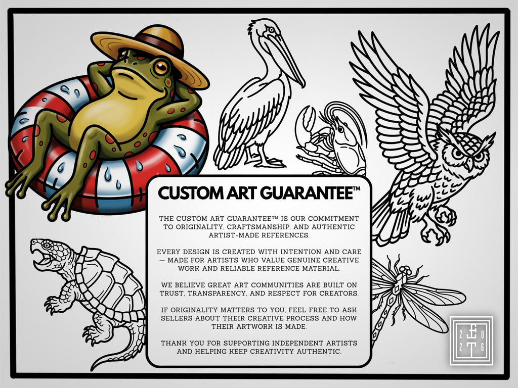 American Traditional Bayou Tattoos – Procreate Stamps, Old-School Stencils