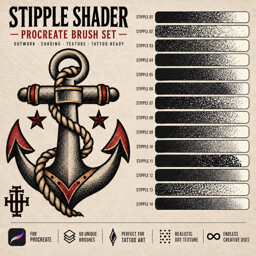 Stipple Studio – 60 Procreate Brushes