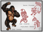 American Traditional Safari – 180+ Procreate Stamps, Tattoo Flash & Animal Designs