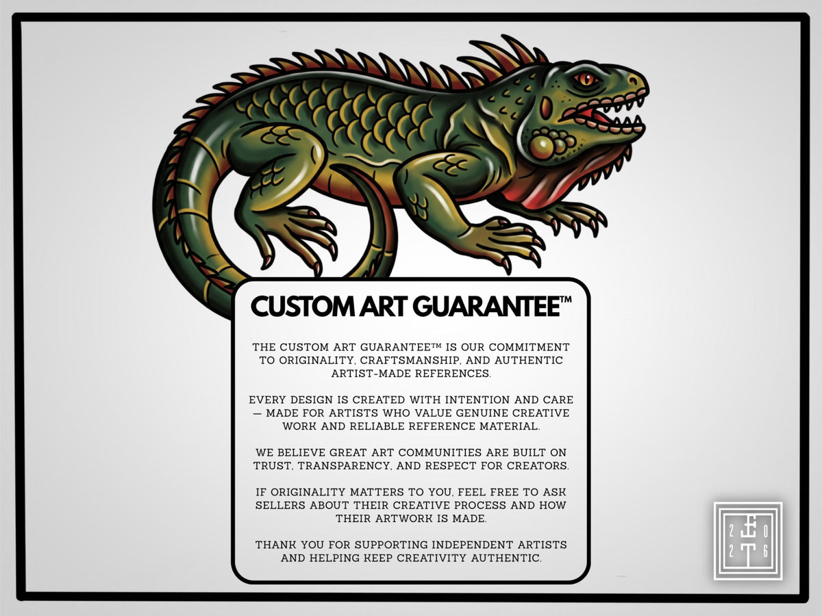 American Traditional Safari – 180+ Procreate Stamps, Tattoo Flash & Animal Designs