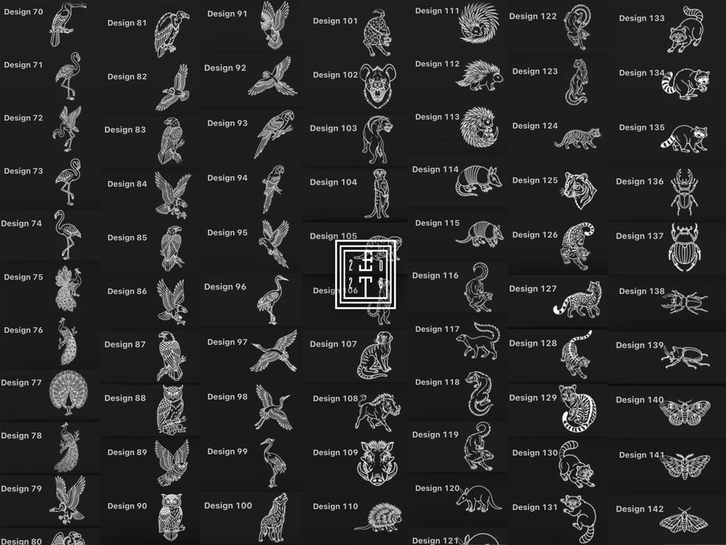 American Traditional Safari – 180+ Procreate Stamps, Tattoo Flash & Animal Designs