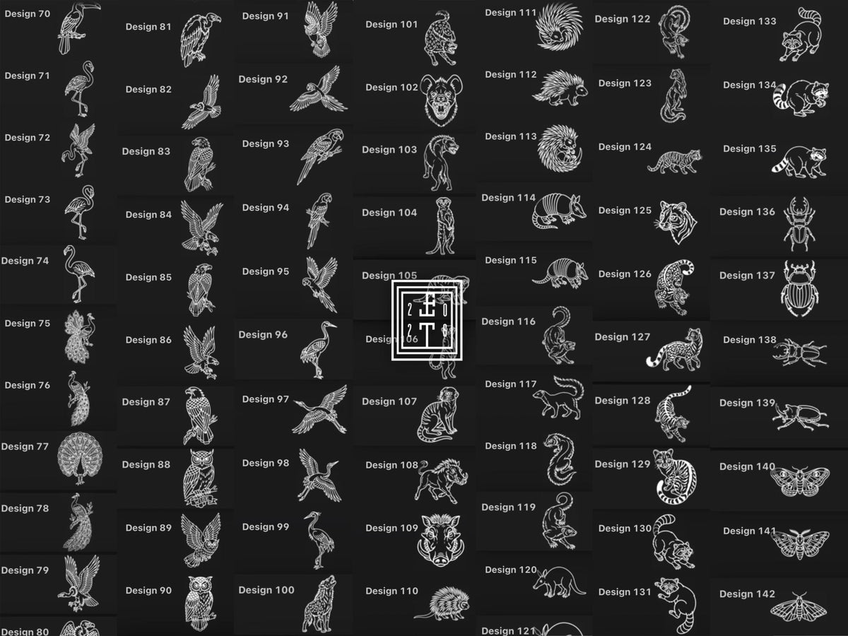 American Traditional Safari – 180+ Procreate Stamps, Tattoo Flash & Animal Designs