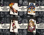 Traditional Tattoo Bundle 2026 - Procreate Stamps & PNG Stencils