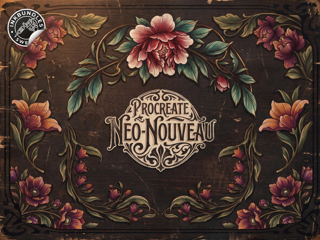 Neo-nouveau, Art Nouveau creative kit – 100 Procreate Stamps