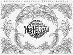 Neo-nouveau, Art Nouveau creative kit – 100 Procreate Stamps