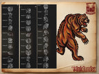 Procreate, Traditional Bears Tattoo flash art , 36 Unique references for Procreate, Outlined tattoo stencil art