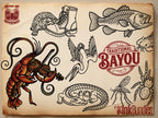 American Traditional Bayou Tattoos – Procreate Stamps, Old-School Stencils