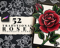 Traditional Roses Tattoo Stencils 100+ files: Procreate & PNG SVG EPS