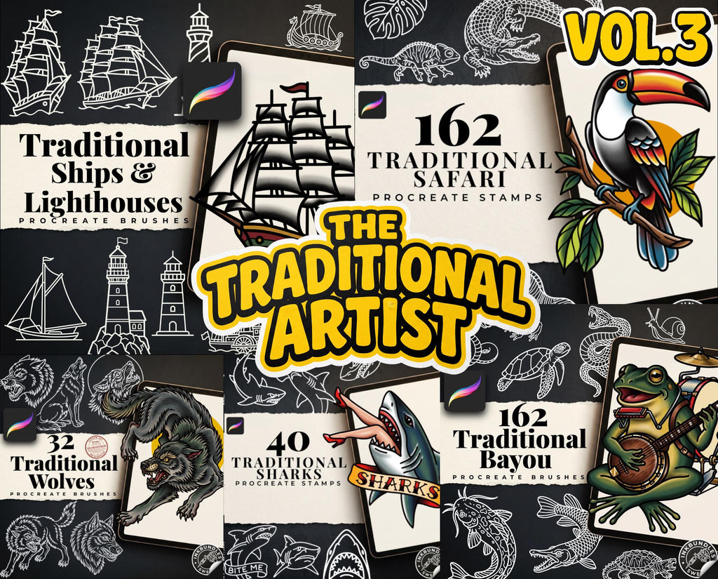 The Traditional Artist vol.3, Procreate old-school references