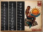 Procreate, Mermaid Tattoo flash art , 32 Unique references for Procreate, Outlined tattoo stencil art