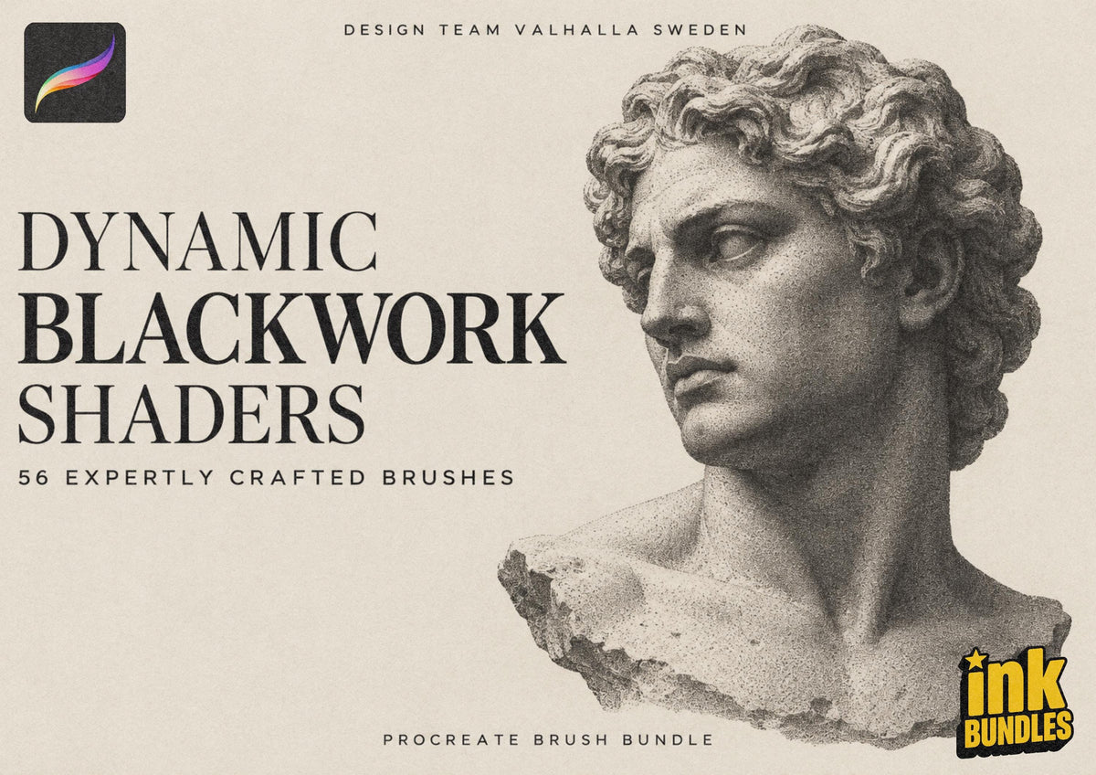 Dynamic Blackwork Shader – Procreate Brushes