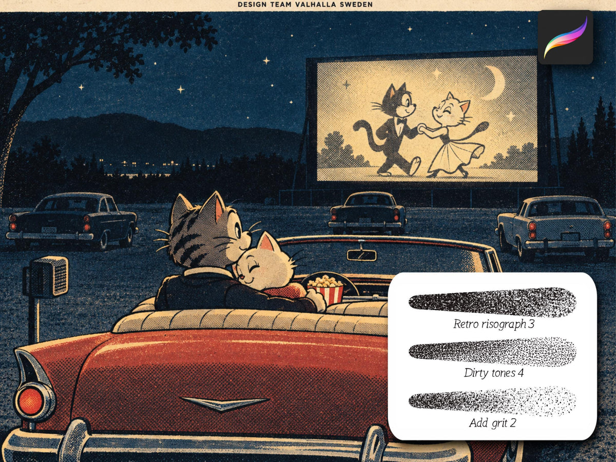 Retro Tones – 100+ Procreate Brushes