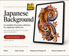 Japanese Tattoo Artist XXL – Procreate Stamps & Watercolor Kit