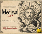 Medieval Ink II – 200+ Procreate Brushes
