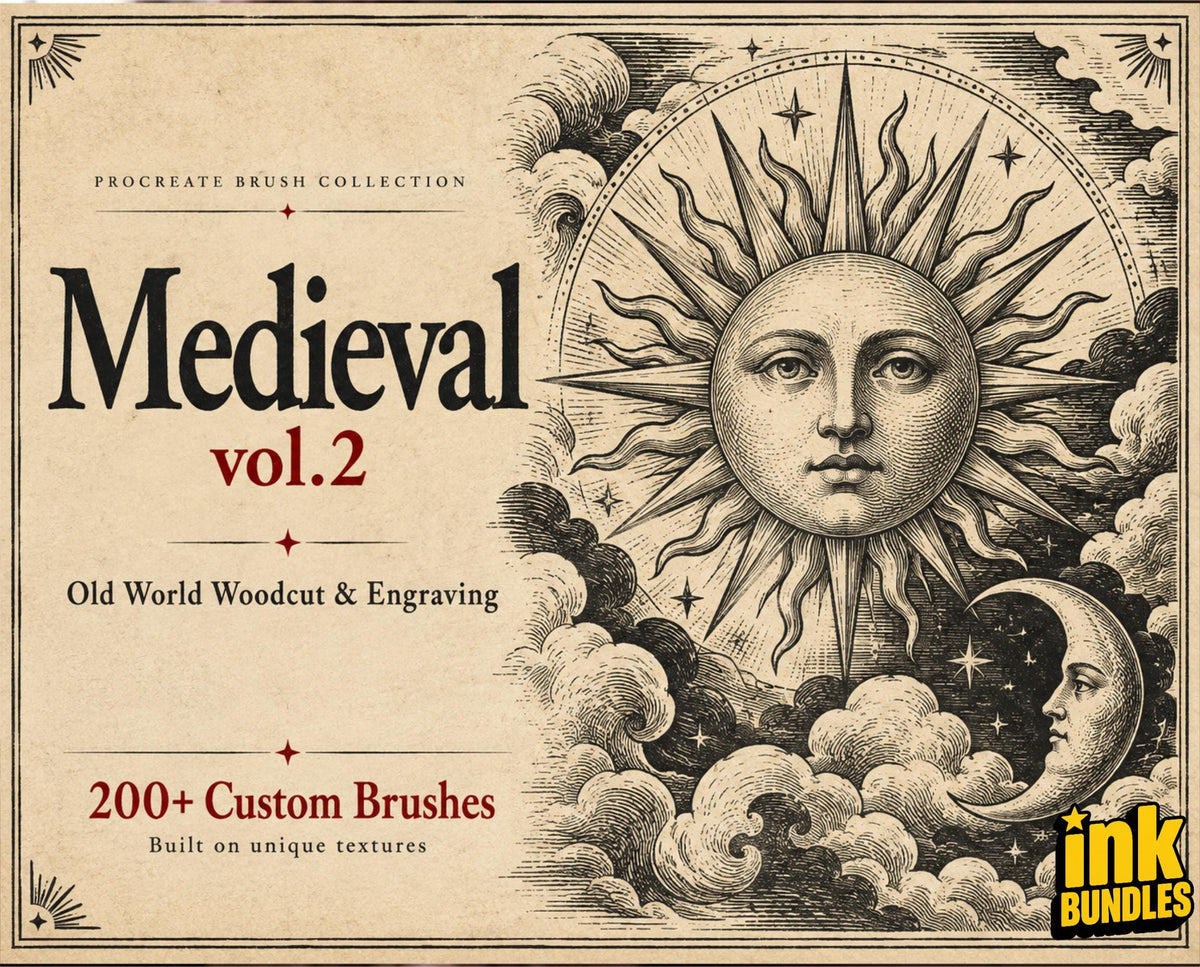Medieval Ink II – 200+ Procreate Brushes