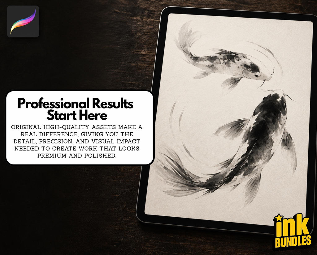 Japanese Calligraphy, custom made brushes for Procreate