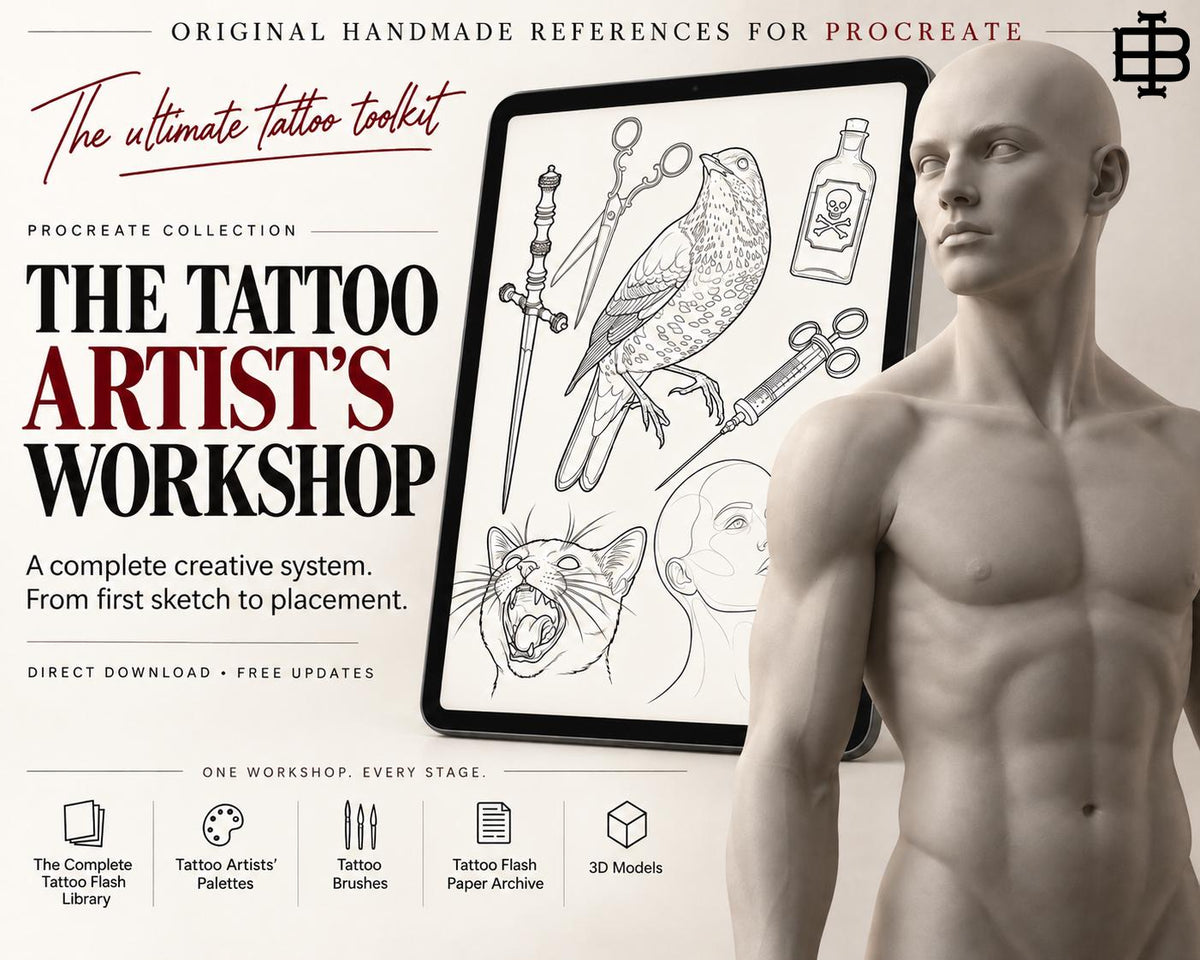 The Tattoo Artists Workshop | Ultimate Procreate Tattoo Toolkit