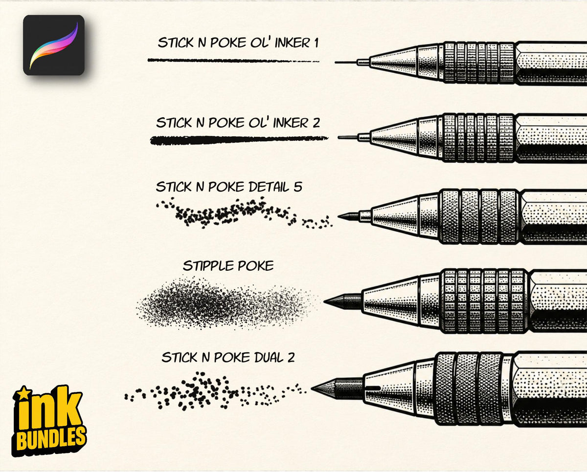 Stick n Poke – Procreate Brushes