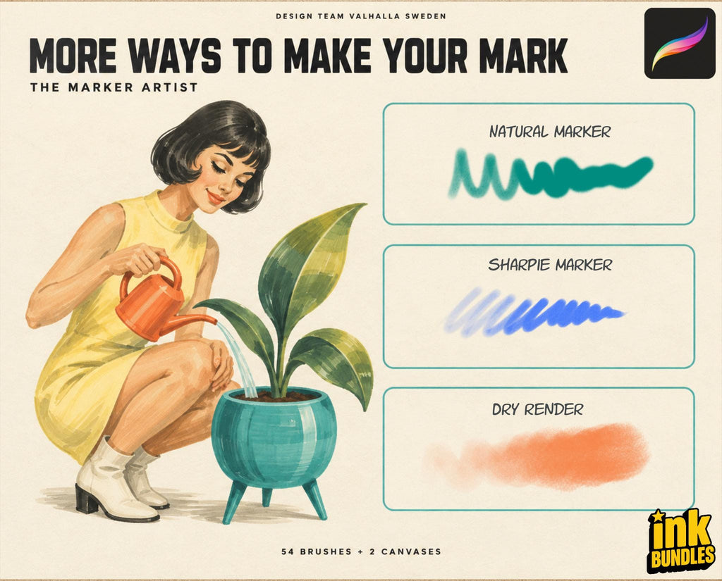 Magic Markers – 54 Procreate Brushes