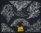 1700+ The Tattoo Art Toolkit 2.0 — Procreate Stencils & References | Neo‑Traditional Semi‑Real Assets