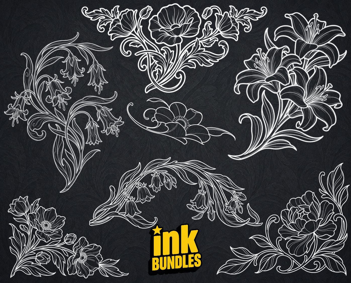 1700+ The Tattoo Art Toolkit 2.0 — Procreate Stencils & References | Neo‑Traditional Semi‑Real Assets