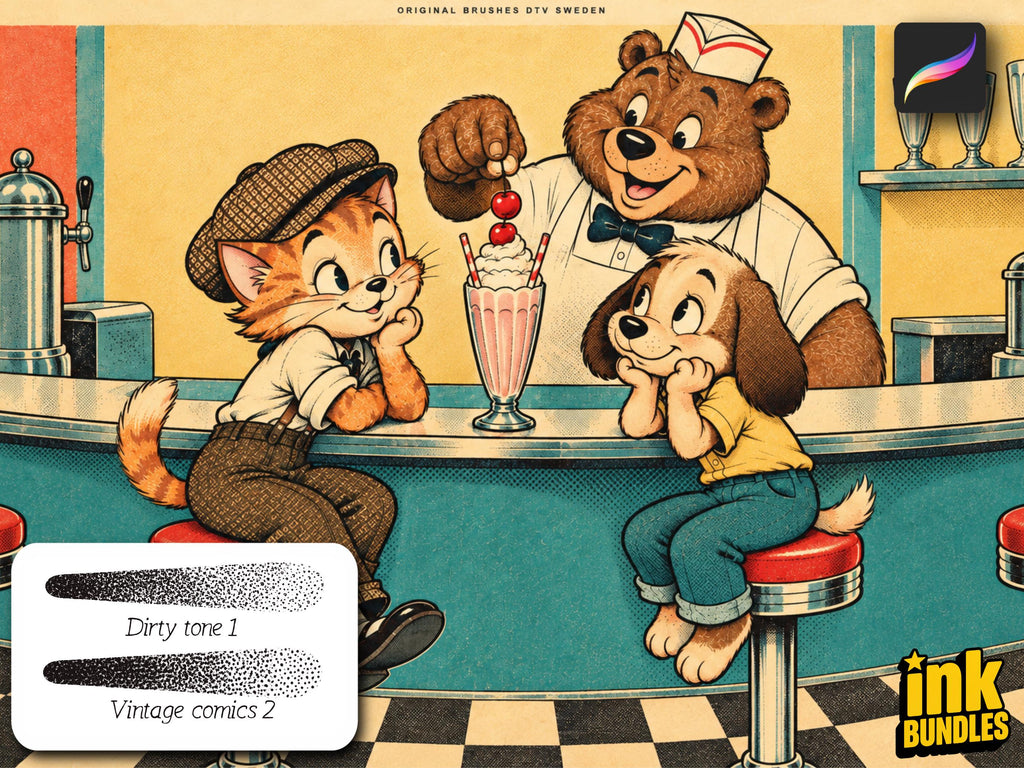 Retro Tones – 100+ Procreate Brushes