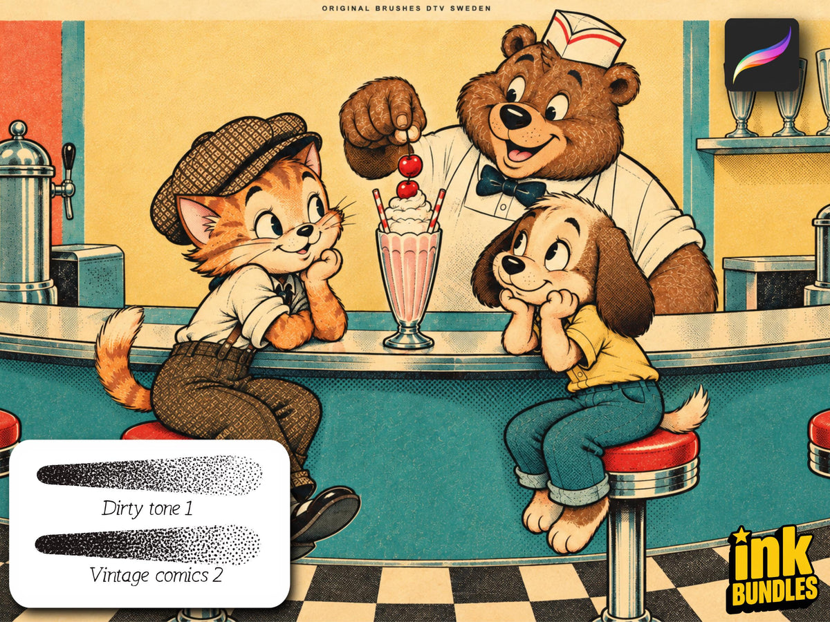Retro Tones – 100+ Procreate Brushes