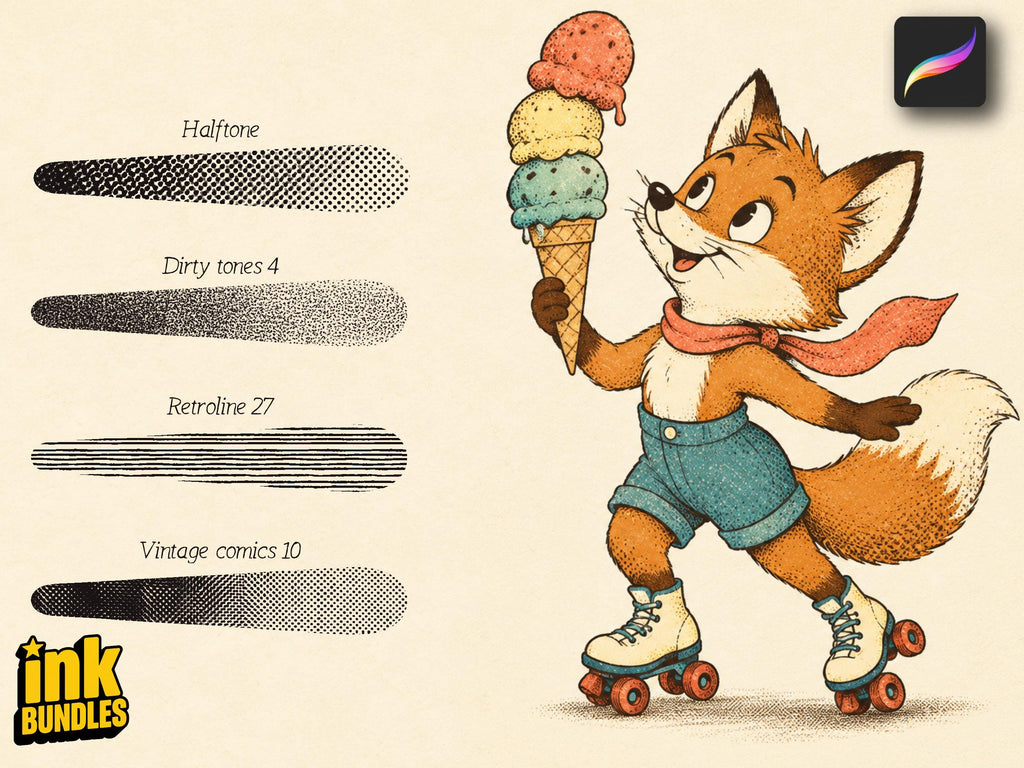 Retro Tones – 100+ Procreate Brushes
