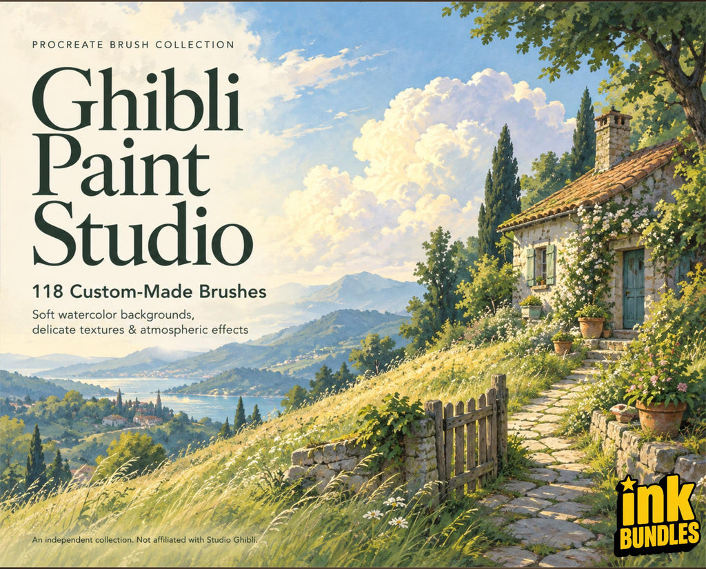 Ghibli paint studio, custom made brushes for Procreate