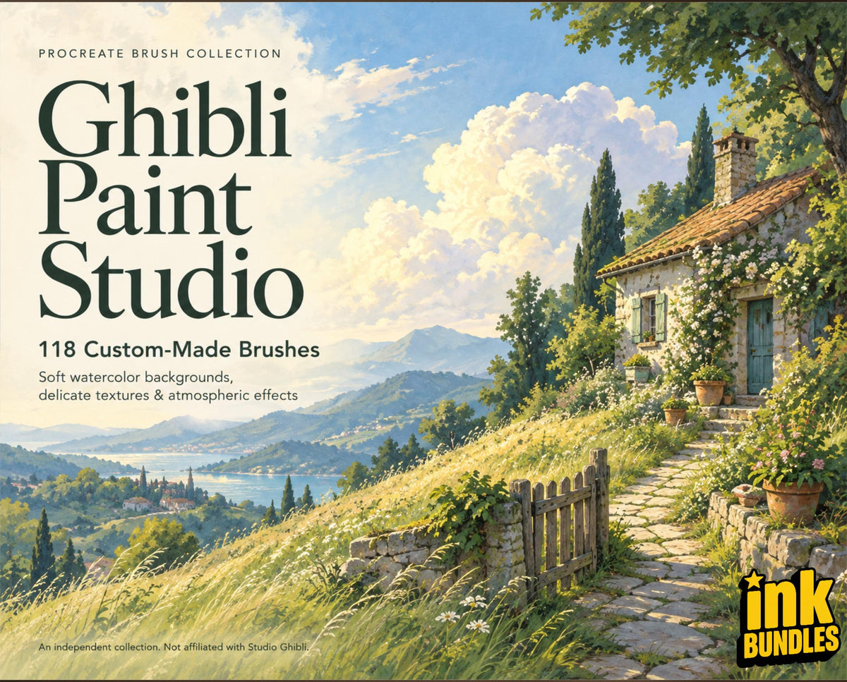 Ghibli paint studio, custom made brushes for Procreate