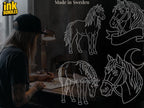 Procreate, Traditional Horses Tattoo flash art , 62 Unique references for Procreate, Outlined tattoo stencil art