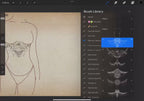 Sternum Tattoo Designs for Procreate: 25 Ready-Made Stamps + Construction Kit (Digital Download