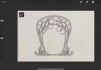 Art nouveau reference mega bundle, Procreate stamps and extras