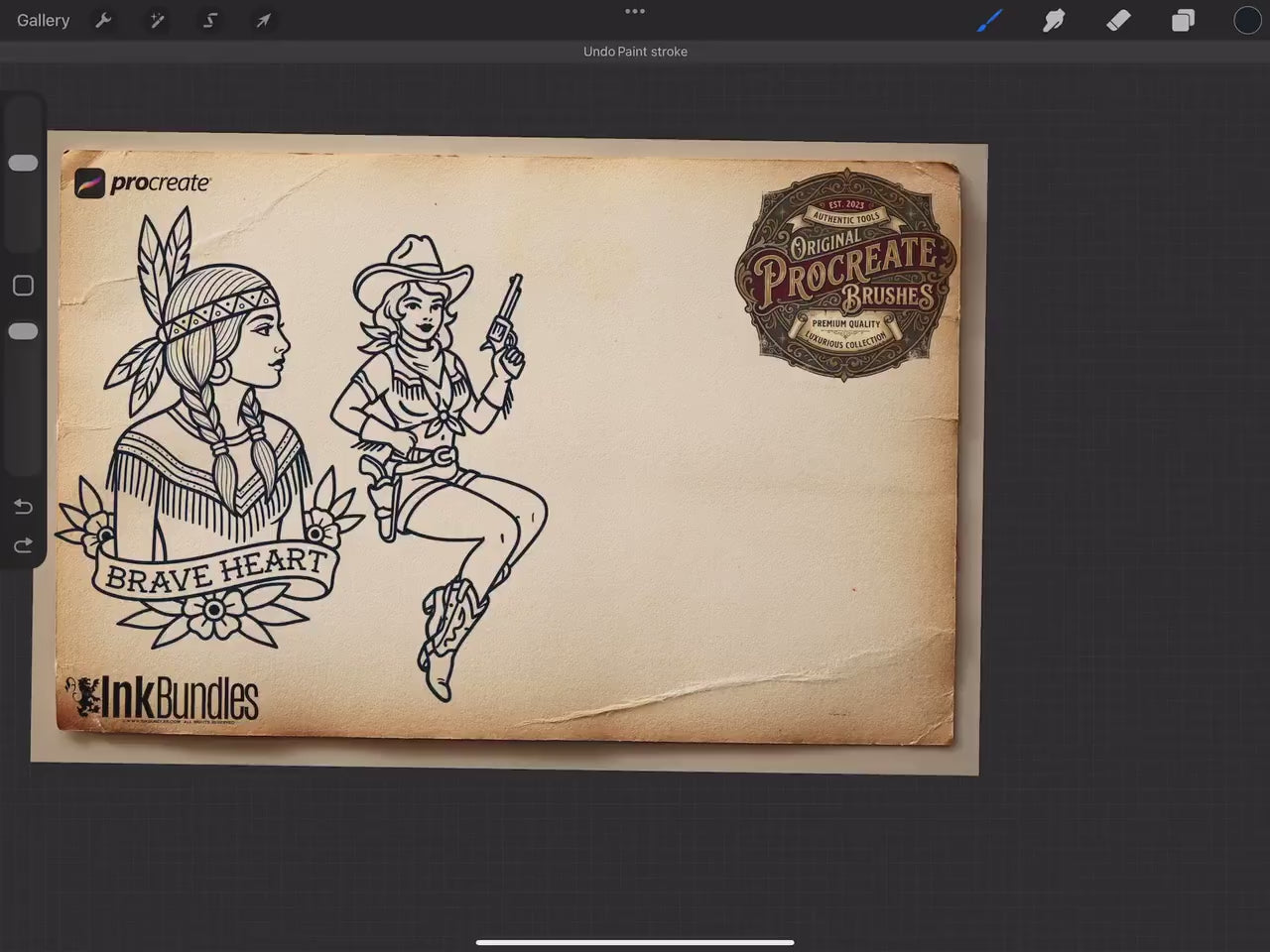 Traditional Pinup Design kit - Procreate & PNG | 170+ Classic old-scool , stencils ( digital download ) Tattoo Flash Art